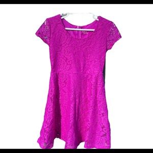 Xhilaration Purple Lace Short Sleeve Dress Sz 6